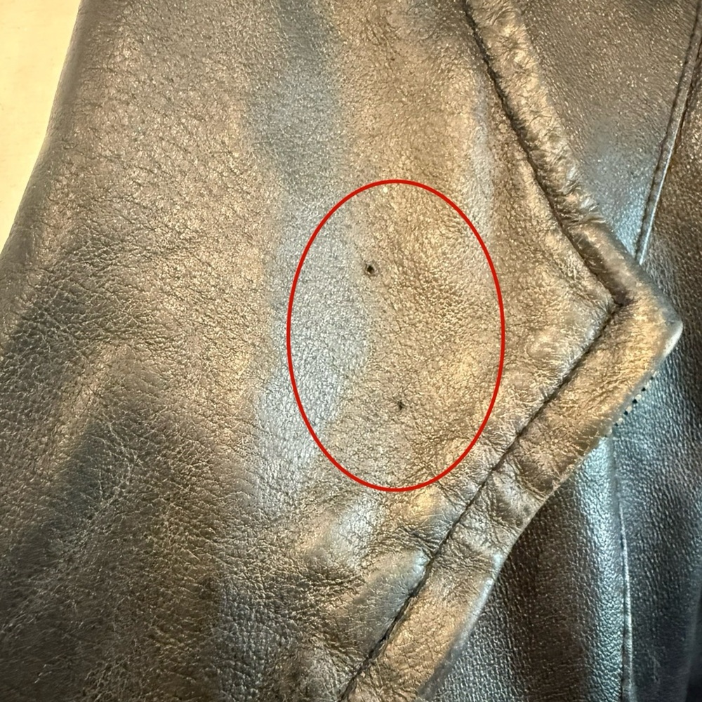 *PRE-OWNED/GOOD CONDITION* East 5th Women's Size 2X Black Leather Jacket - Picture 7 of 7